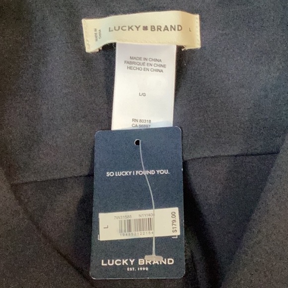 Lucky Brand NWT Women’s Cropped Ponte Jacket Navy Blue Large - Picture 5 of 6